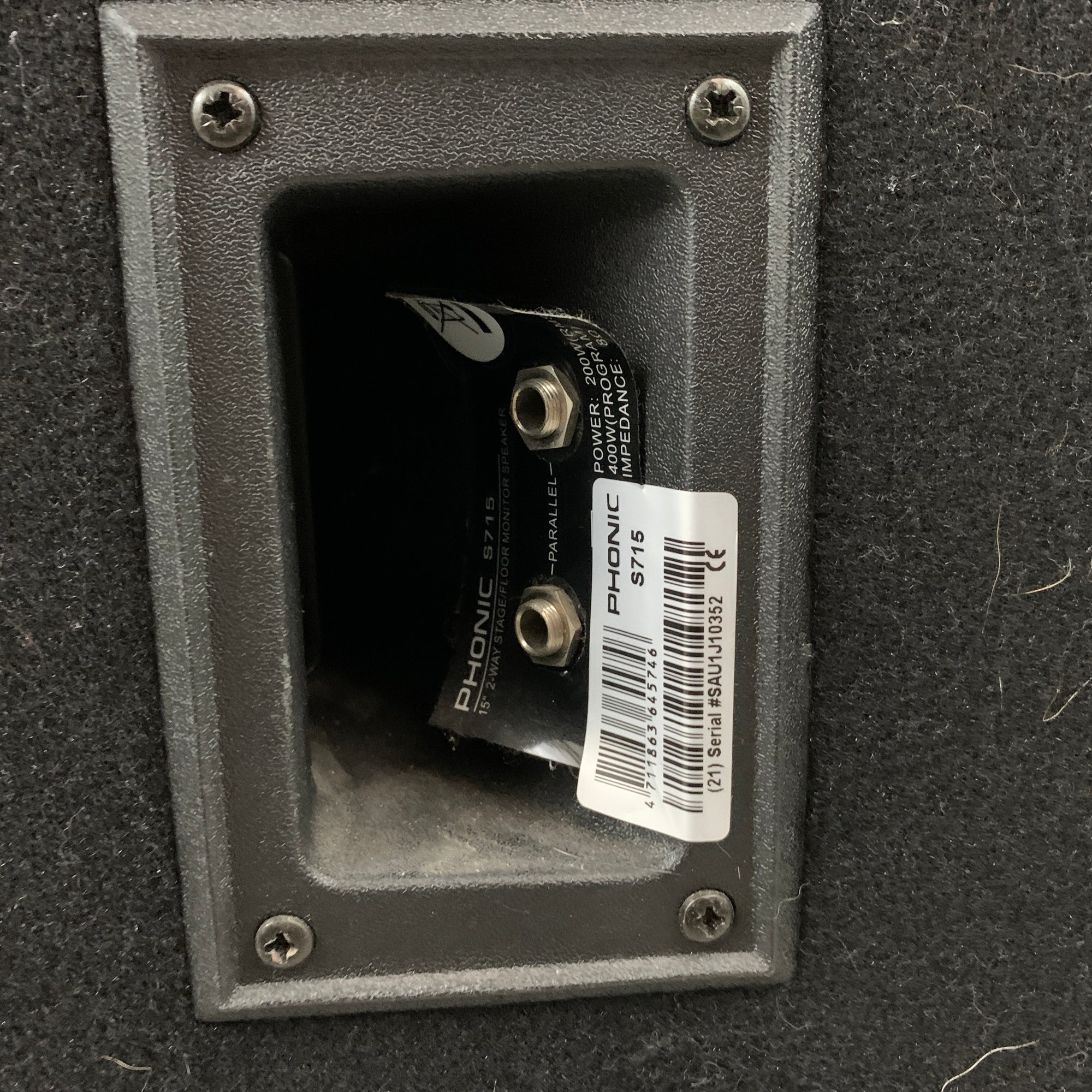 Phonic S715 Pair 15" 8ohm 2-Way Wedge Speakers Stage / Floor