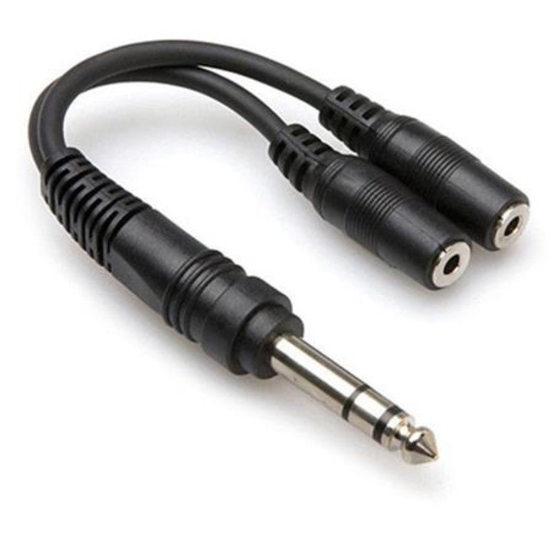 Hosa YMP-234 1/4  Male TRS to Dual 3.5mm Female TRS Y-Cable
