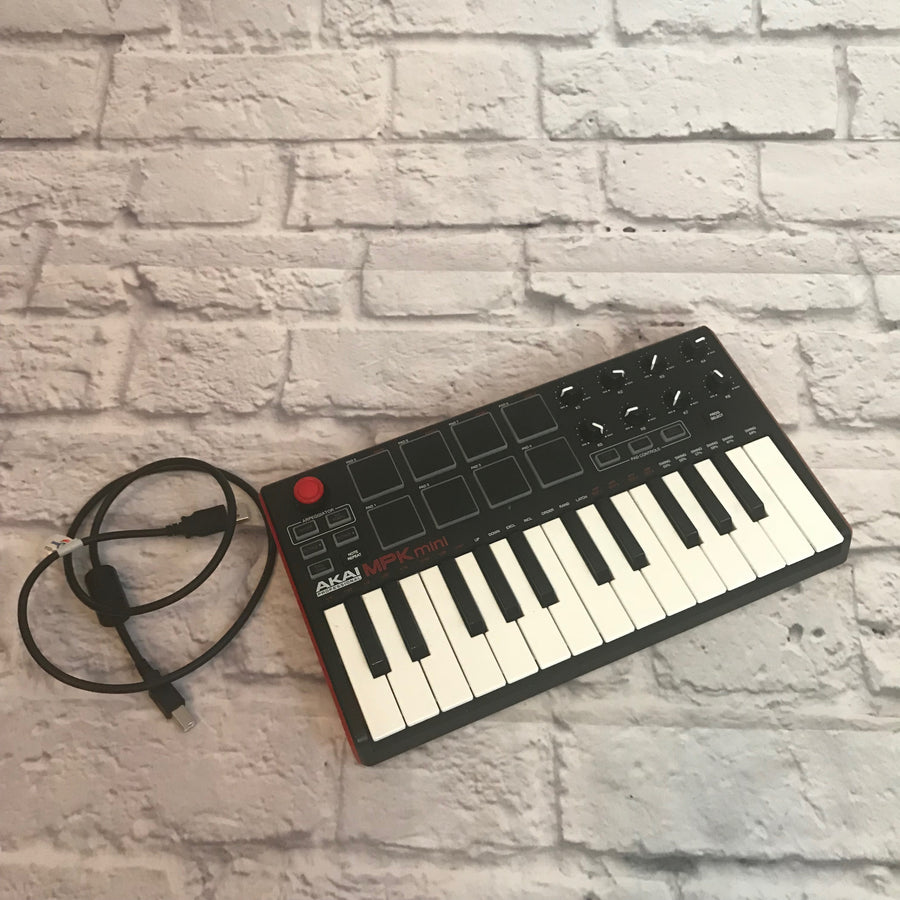 Akai MPK Mini 25 Key Red Midi Keyboard Controller
