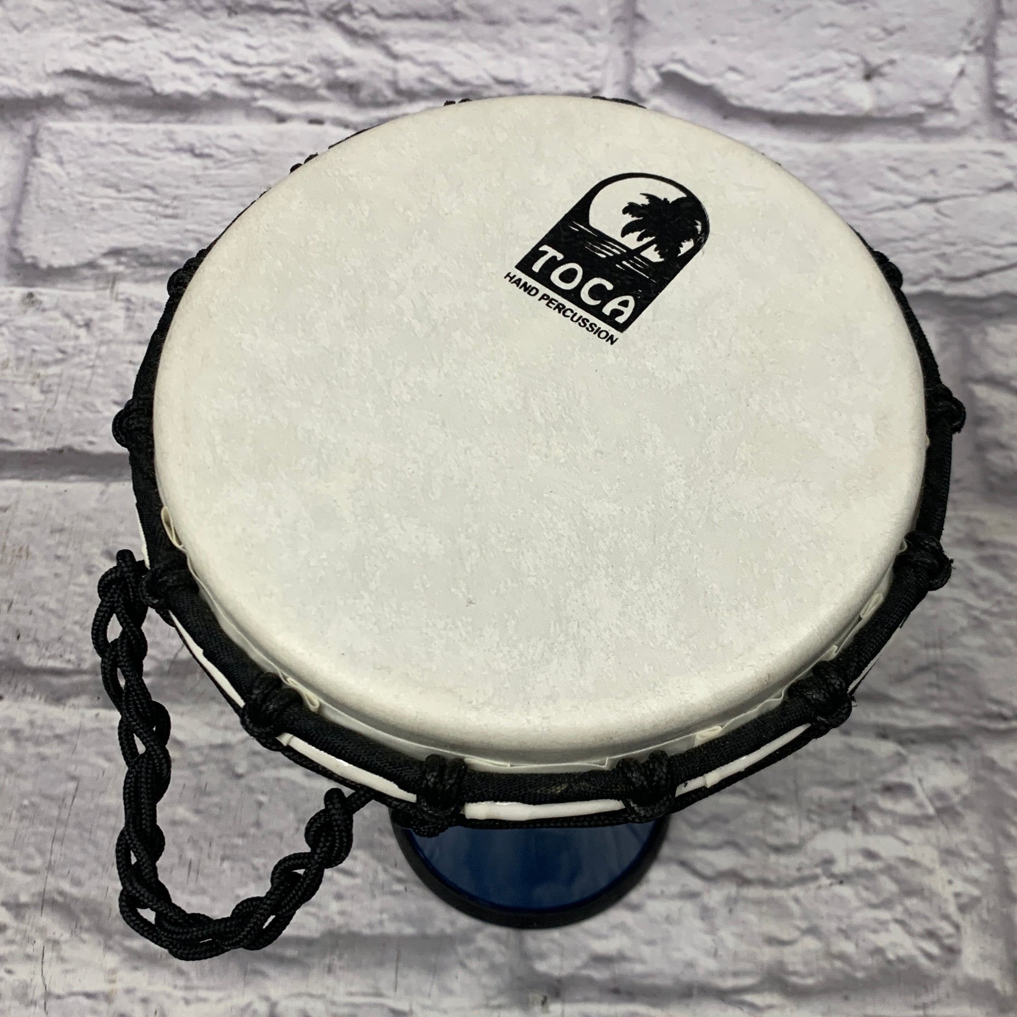 Toca TFCDJ-7 Freestyle Colorsound 7" Rope Tuned Djembe - Metallic Blue