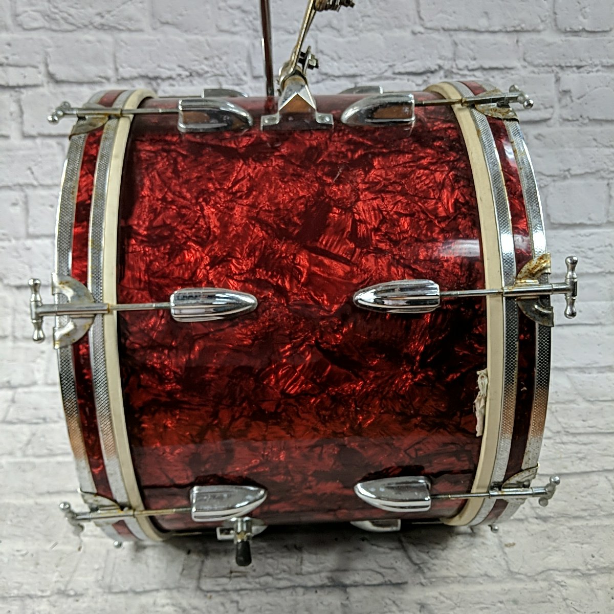 Unknown Japan 20 Bass Drum Red Shell Wrap