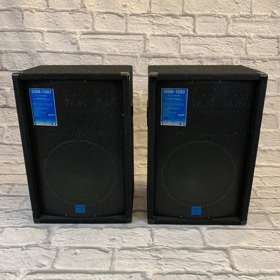 Gemini GSM-1260 12" 400W DJ PA Speaker System+Built-In 3-Way Passive Crossovers