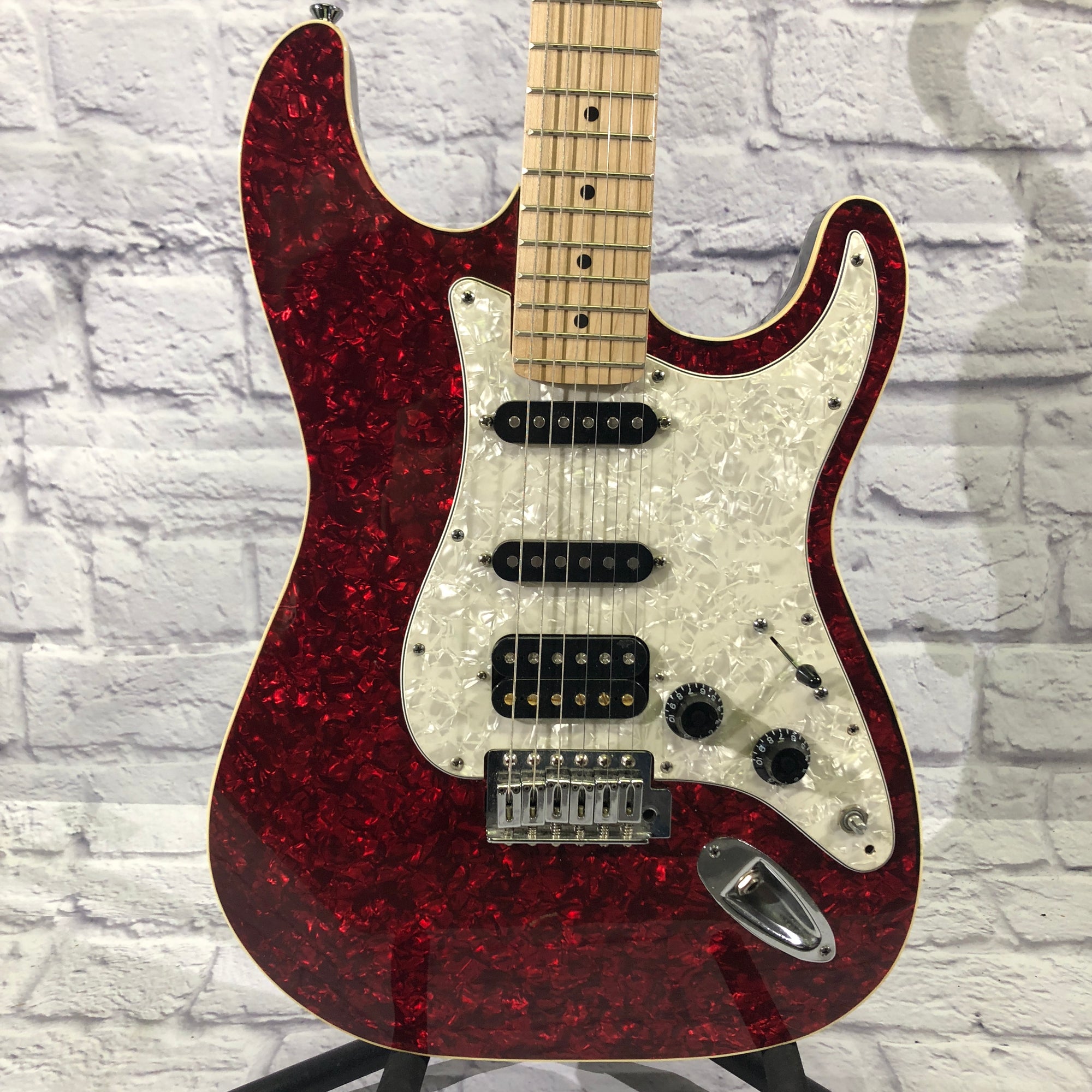 Superstrat Red Shell Finish - Unknown Manufacturer