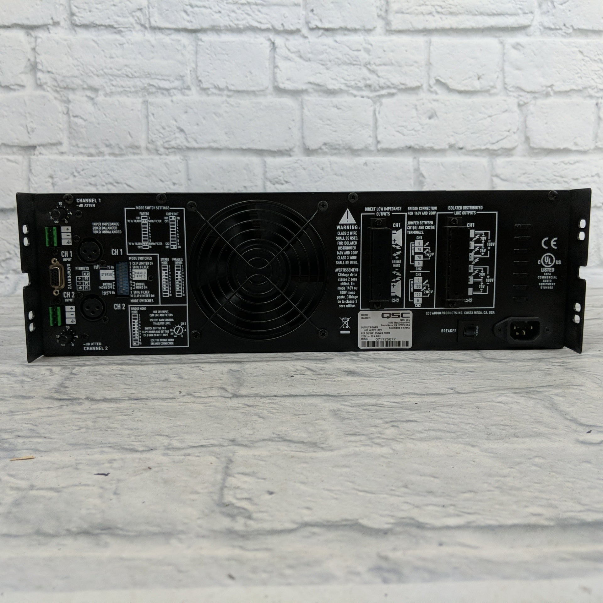 QSC Model ISA 800ti Power Amp
