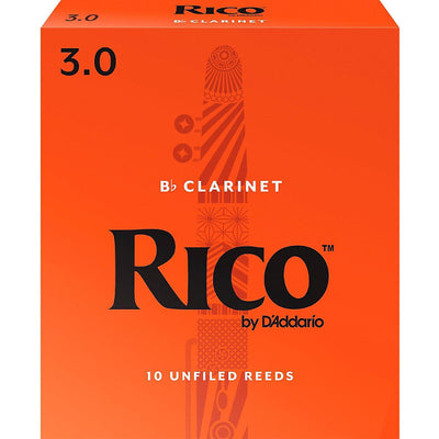 Rico Bb Clarinet Reeds Strength 3.0 Box of 10
