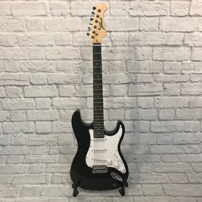 Pyle Pro Strat Style SSS Black Electric Guitar