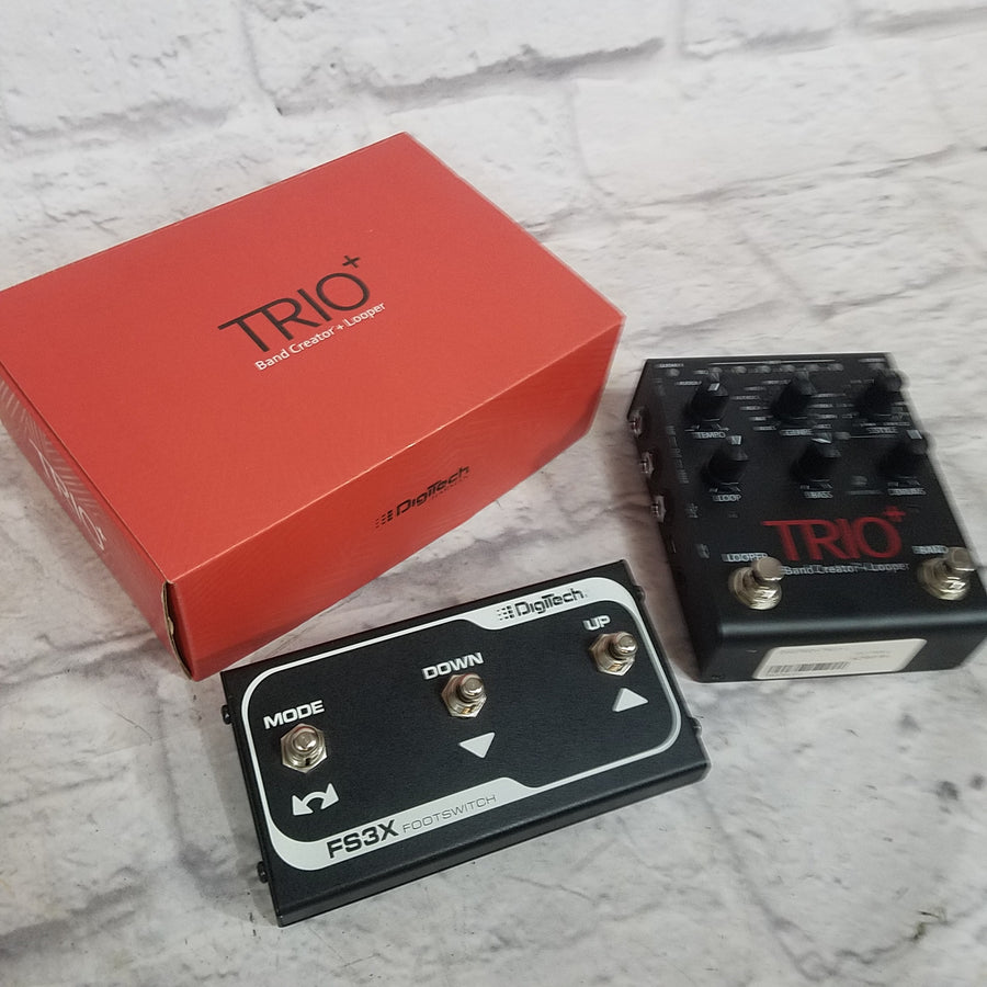 DigiTech TRIO Plus Band Creator + Looper w/ FS3X 3-Button Footswitch