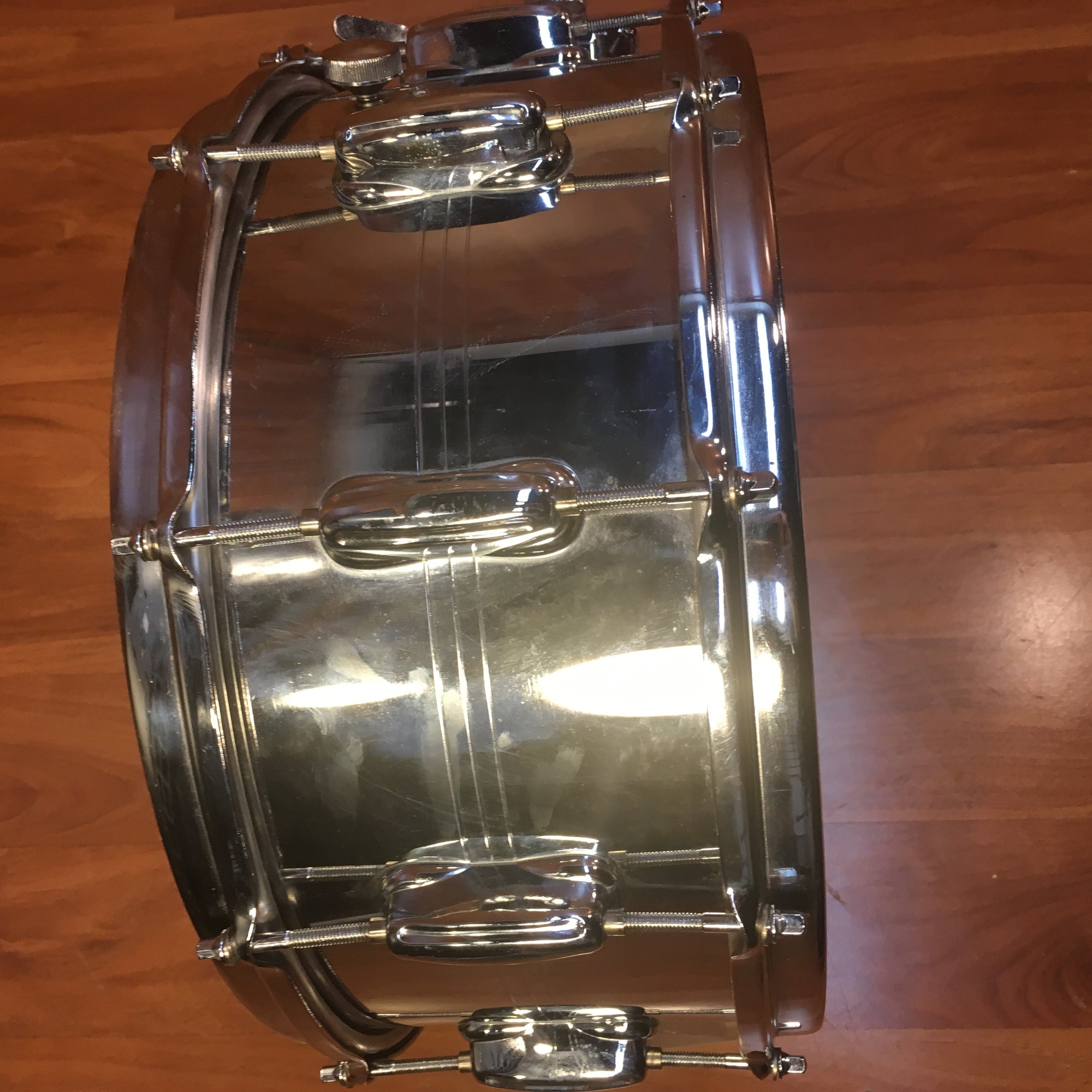 Late 80s Slingerland 14 x 6.5 Chrome Snare 10 Lug Gene Krupa