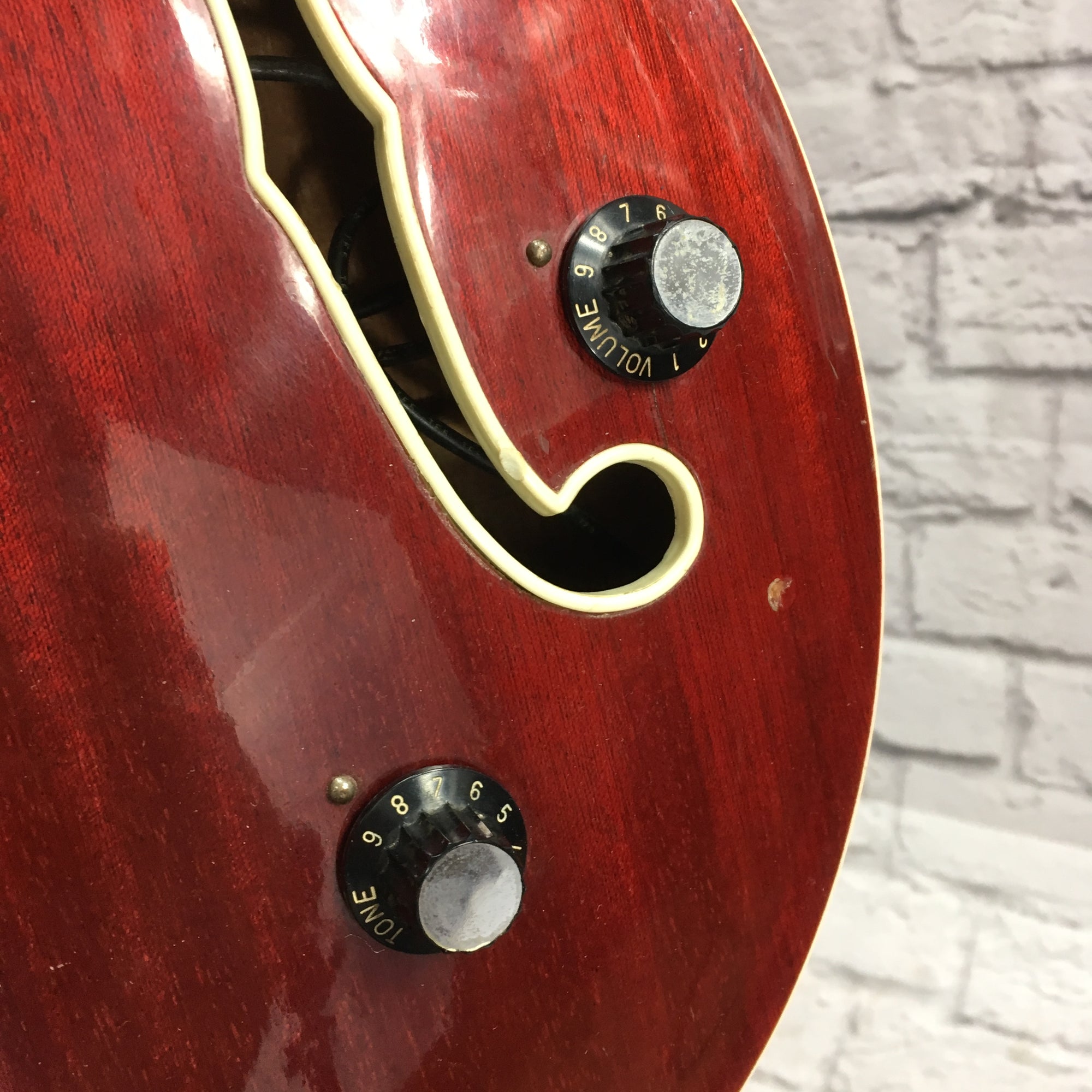** Vintage 1960's Stradavox Semi-Hollow Wine Red Guitar