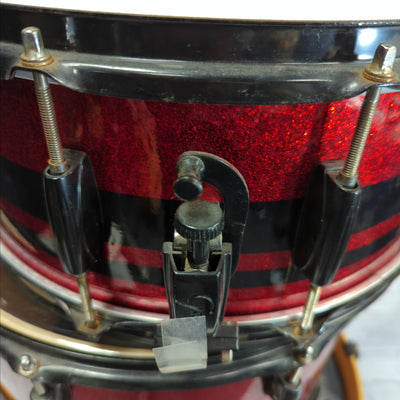 Gretsch Catalina Club Mod Drum Kit Red Sparkle Black Stripe