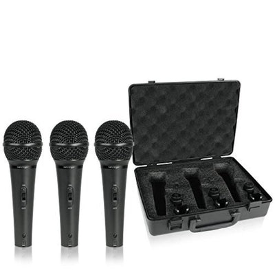 Behringer XM1800S Ultravoice Vocal Dynamic Microphones (Set of 3)