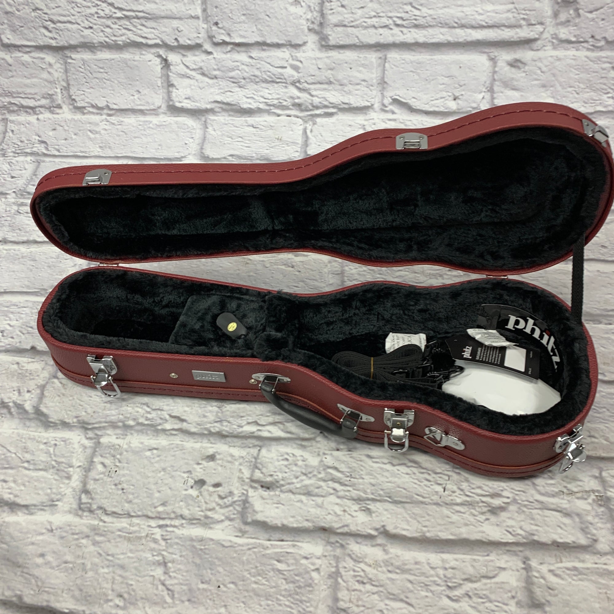 Phitz Concert Uke Hard Case, Red