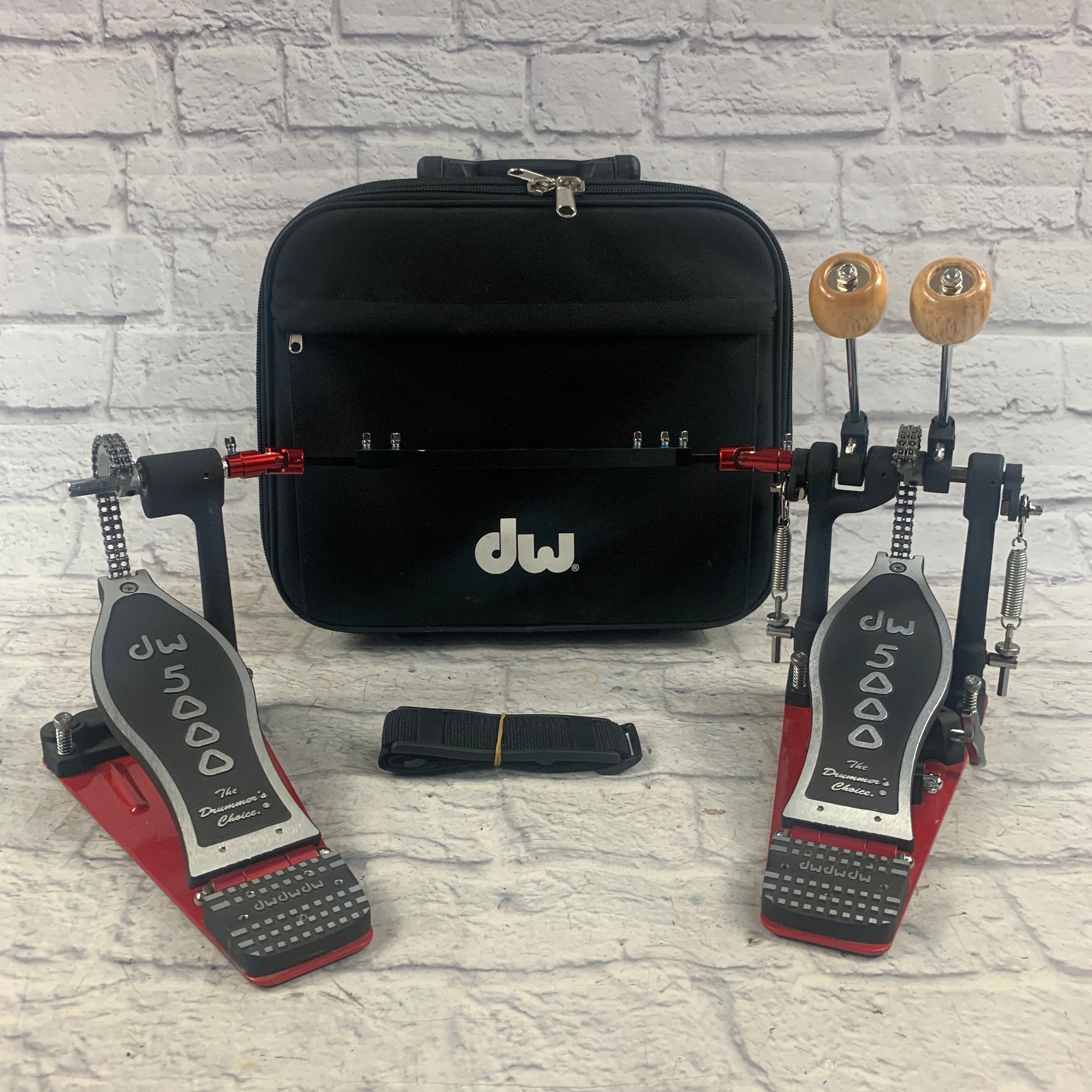 DW 5000 Double Kick Drum pedal w/ Carrying Bag