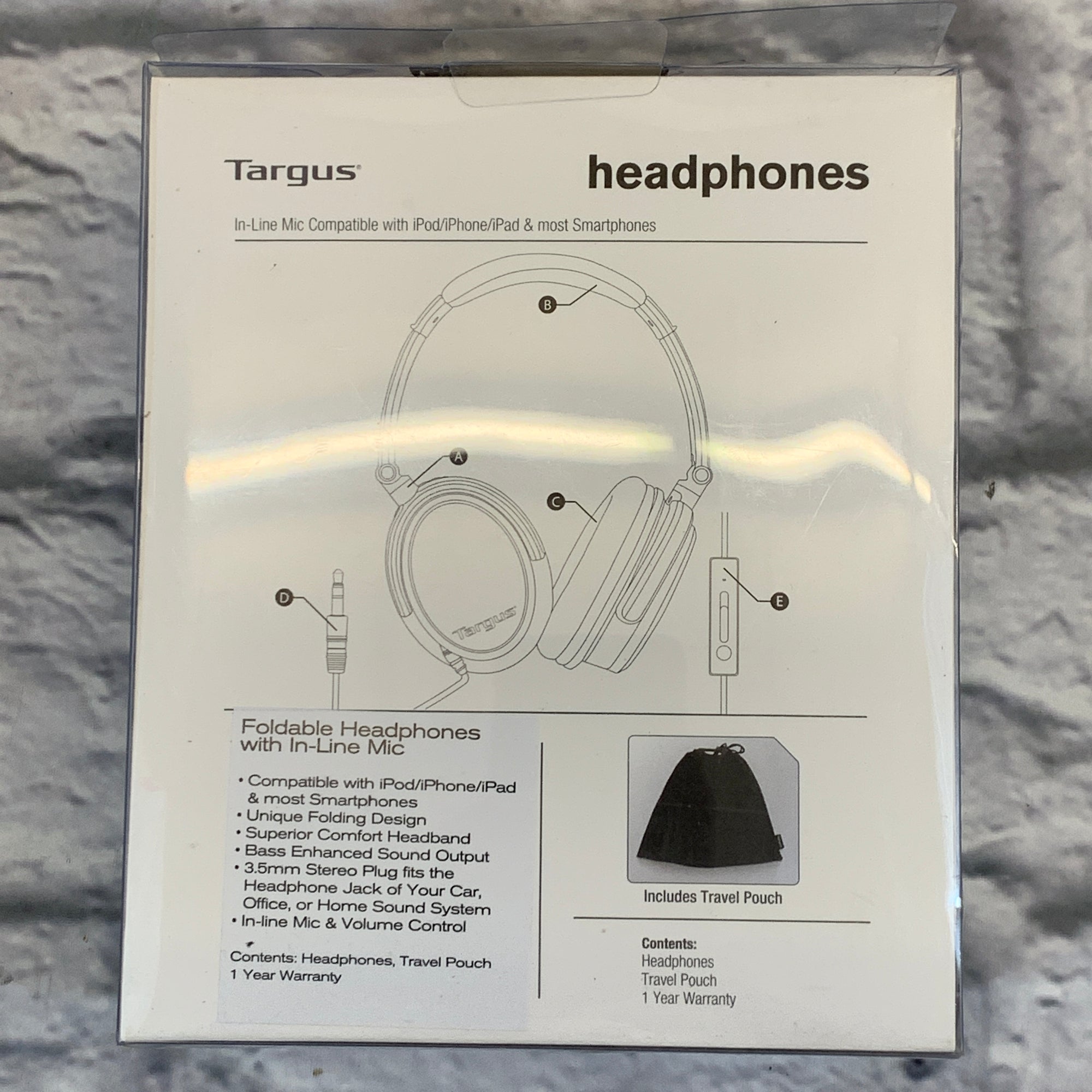 Targus Headphones w/ In-line Mic & Volume Control