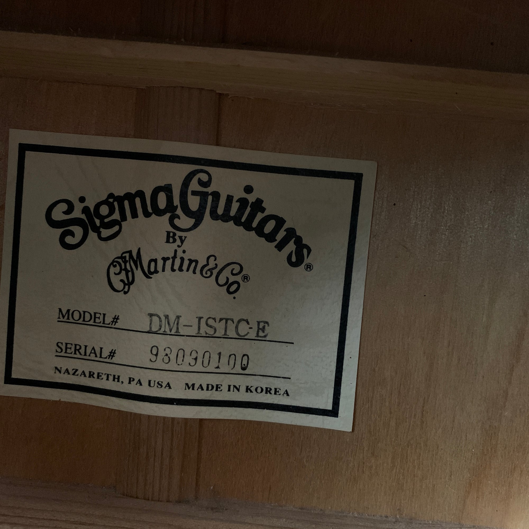 Sigma DM-1STC-E Acoustic Electric Guitar
