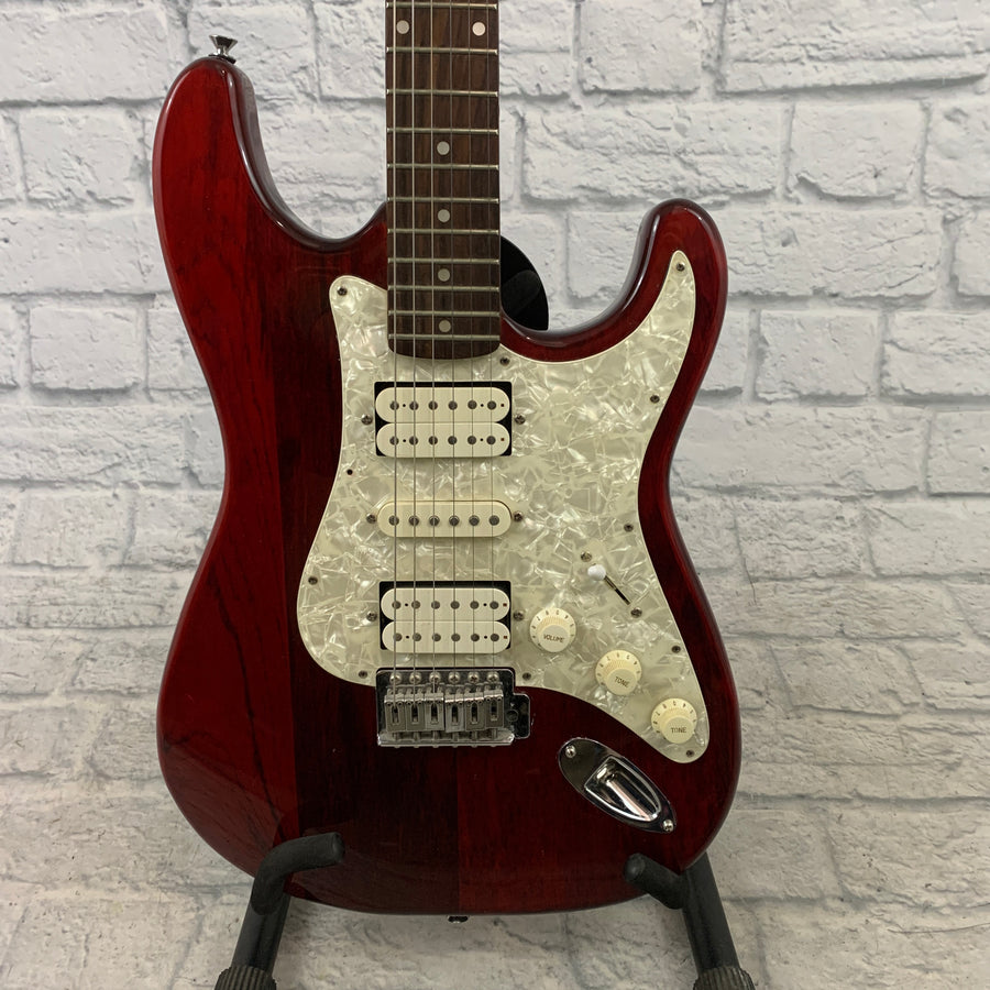 Hamer Slammer HSH Stratocaster Transparent Red