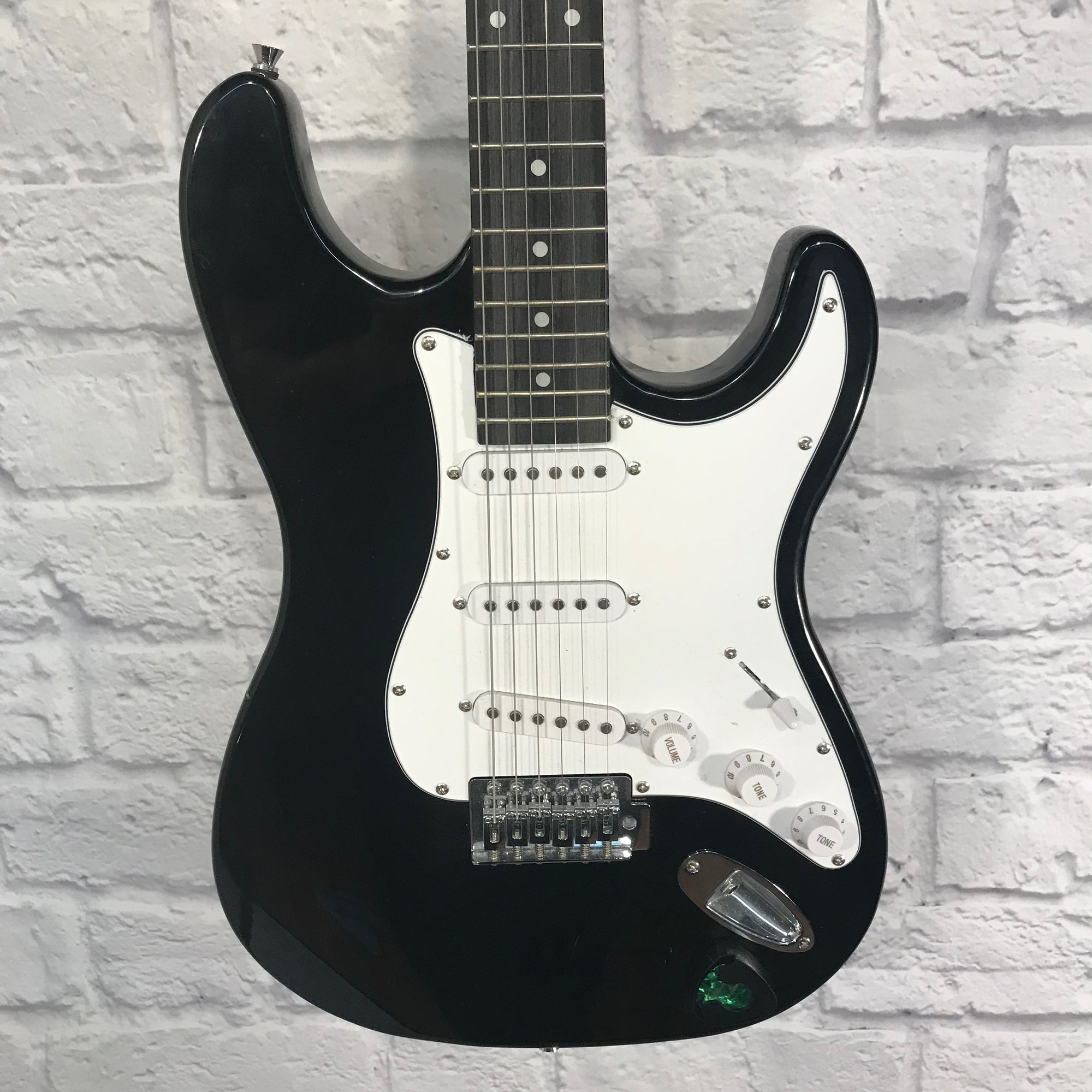 Pyle Pro Strat Style SSS Black Electric Guitar