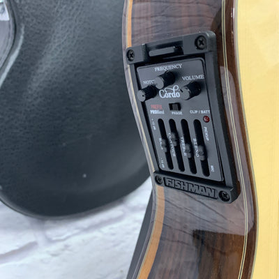 Cordoba 55FCE Negra Classical Acoustic Guitar w/ Case