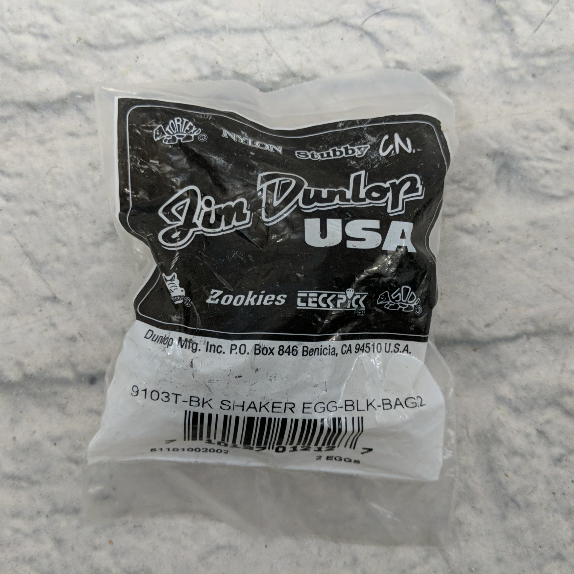 Dunlop 9103T Dunlop Maracas Black Egg Shakers -- Two Pack