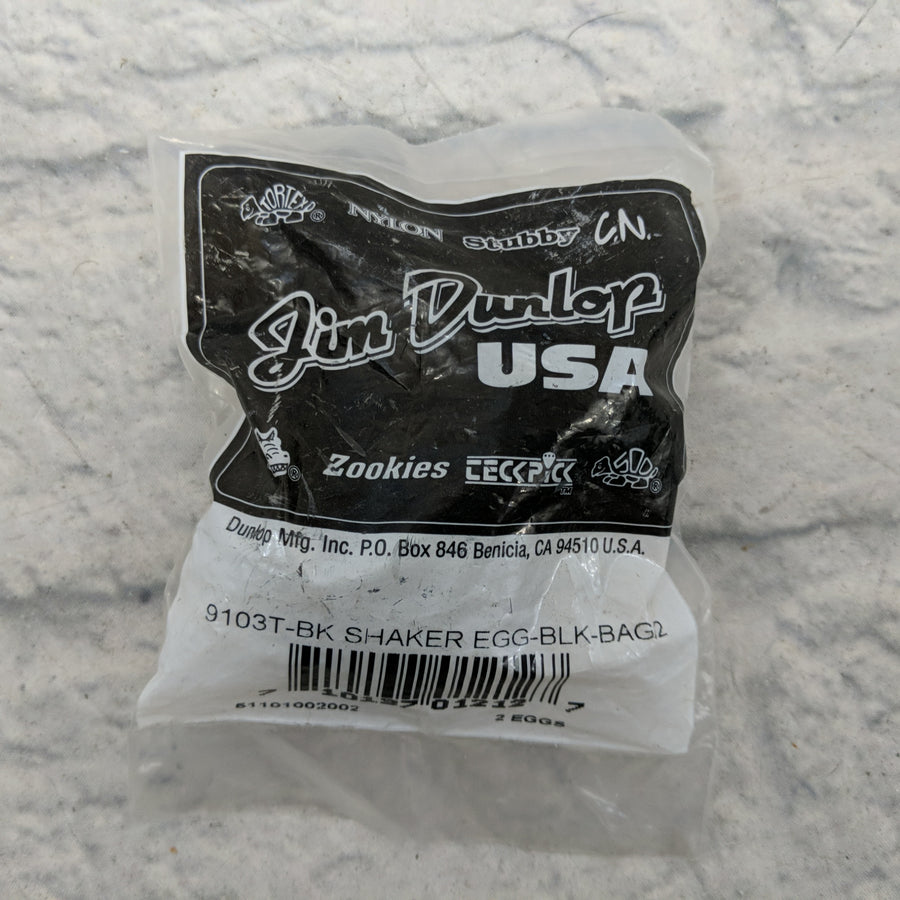 Dunlop 9103T Dunlop Maracas Black Egg Shakers -- Two Pack