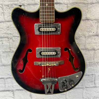 Merlin Vintage Red Baron Semi Hollow Made in Japan Teisco