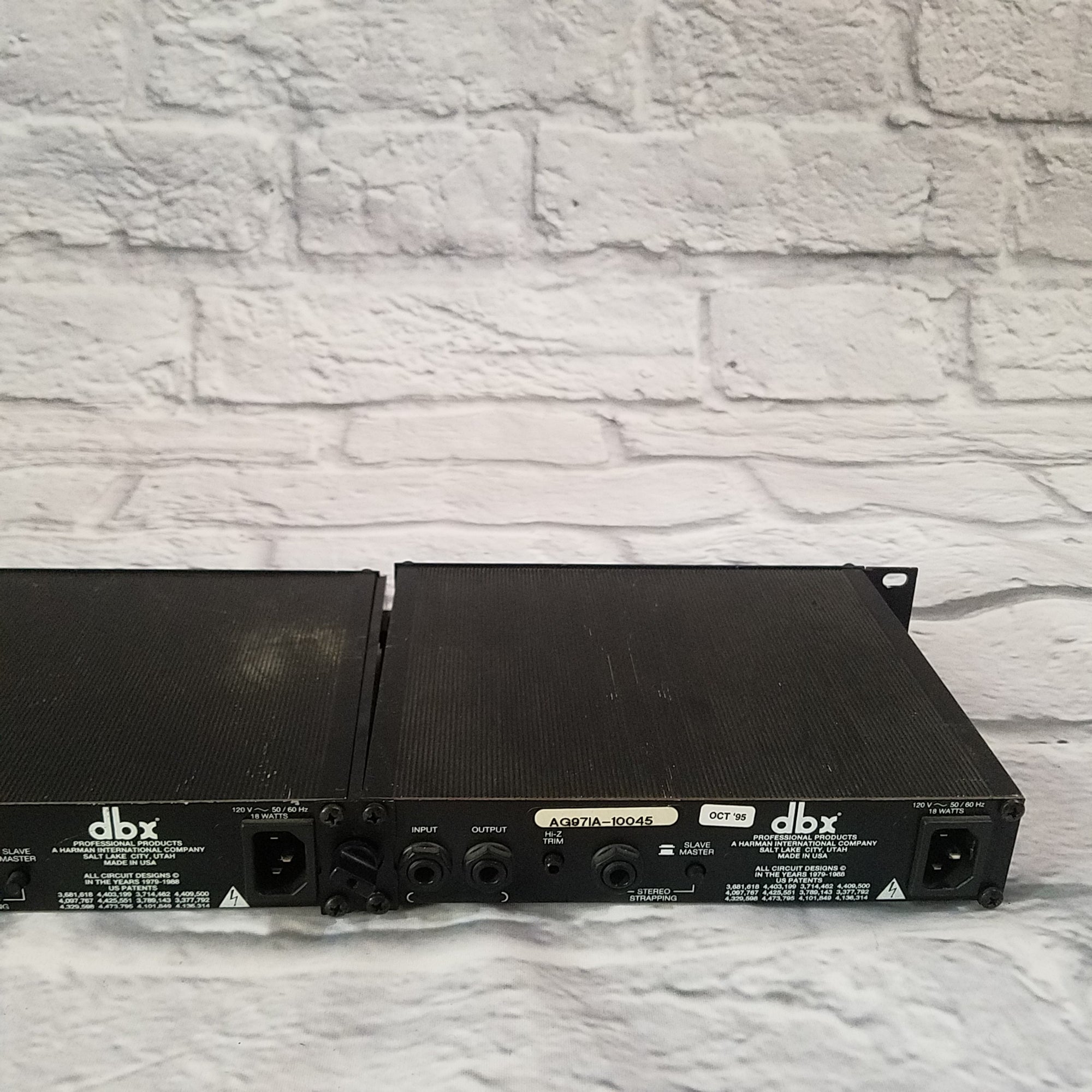 DBX 163A Over Easy Rack Compressor Limiter Pair Evolution Music