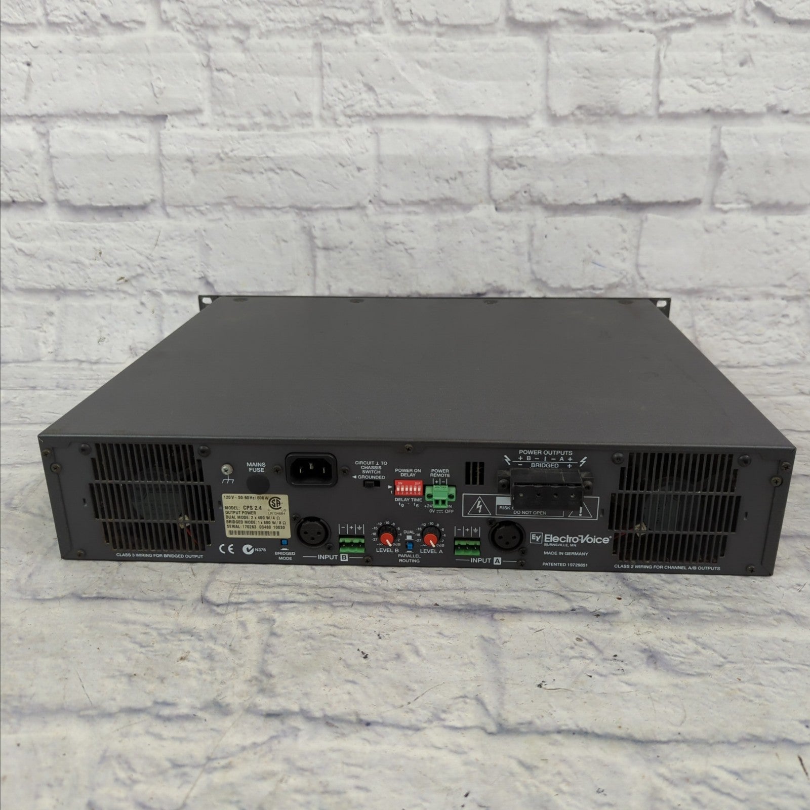 Electro Voice Evid CPS2.4 Power Amp 800W / 2 x 400W Contractor Precision Series
