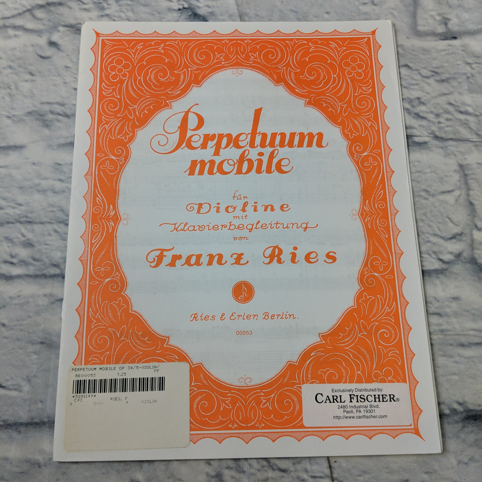 Perpetuum Mobile fur Dioline mit Klavierbegleitung von F Ries  Op 34/5-violin