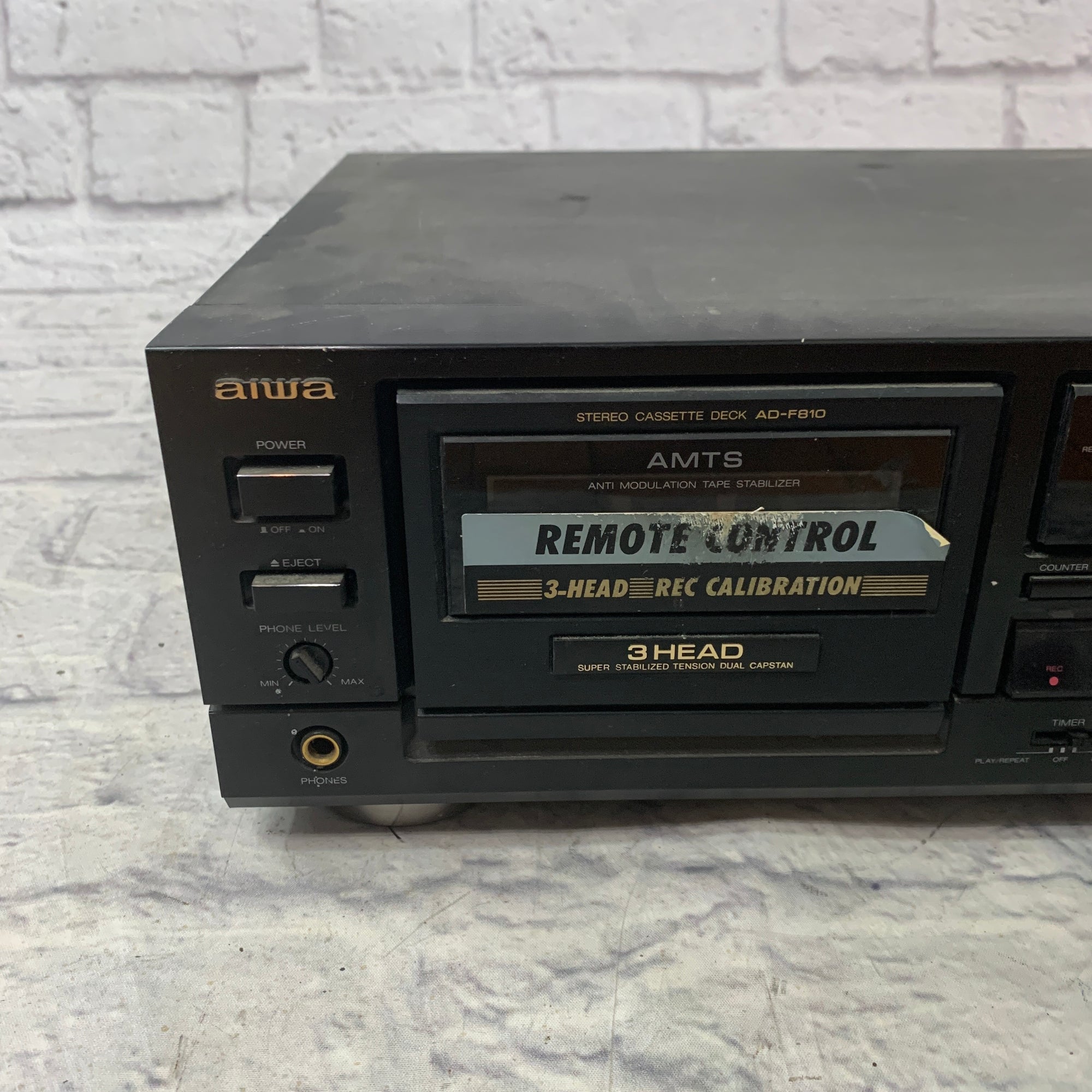 Aiwa AD-F810 3 Head Stereo Cassette Deck AS IS for parts