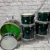 Unknown Gretsch Round Badge 12 13 14 16 20 5pc Birdland Custom Tribute Kit - Cadillac Green