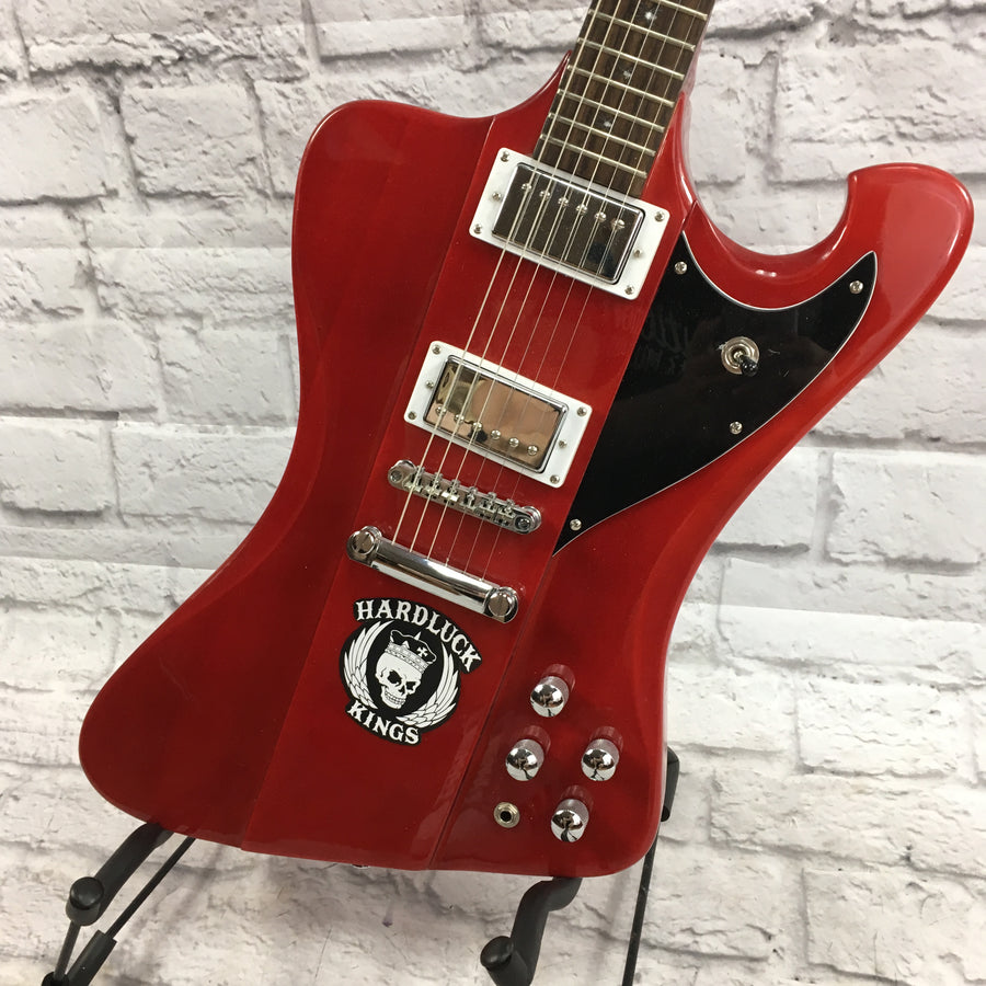 Hard Luck Kings Spider Firebird Style Guitar w/ case