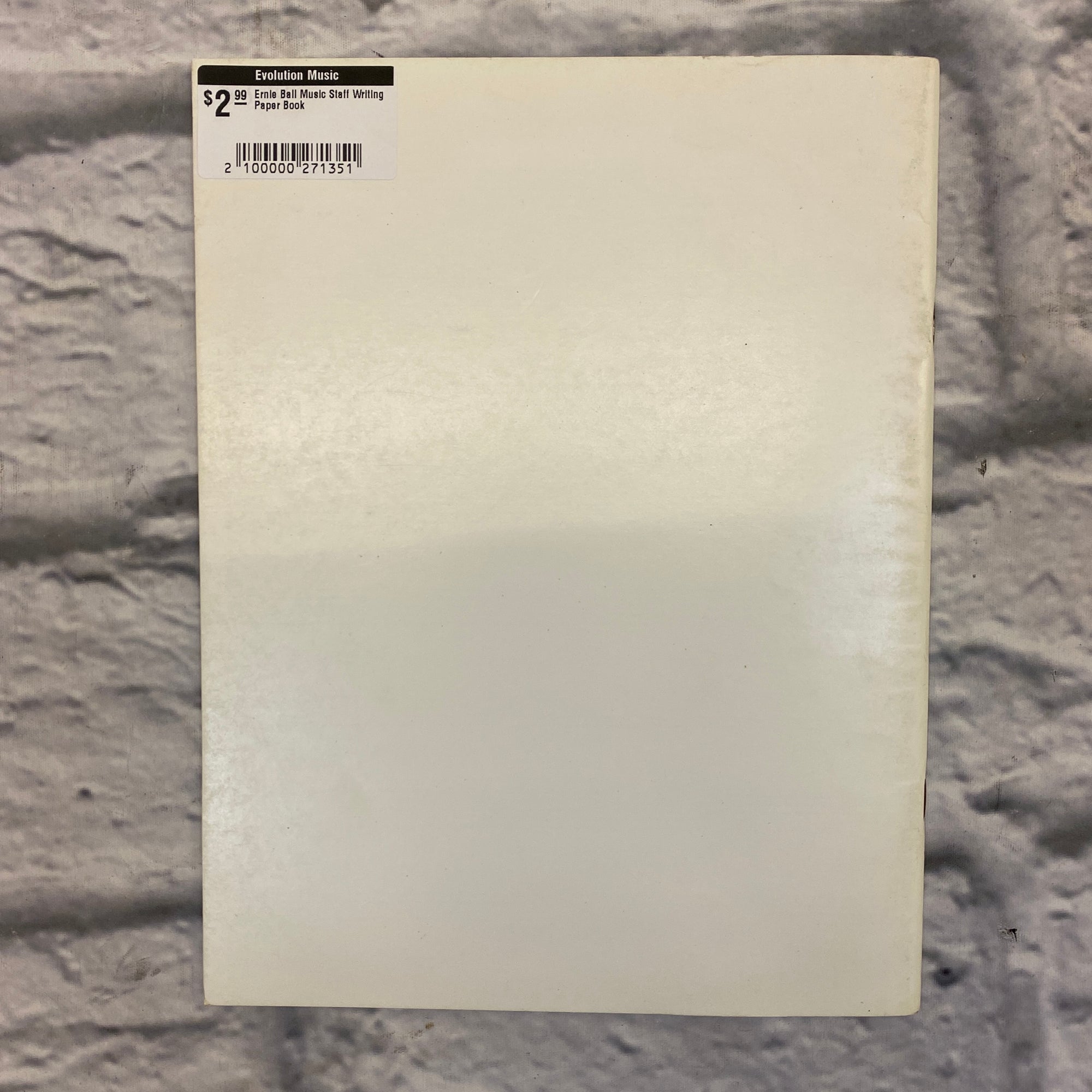 Ernie Ball Music Staff Writing Paper Book