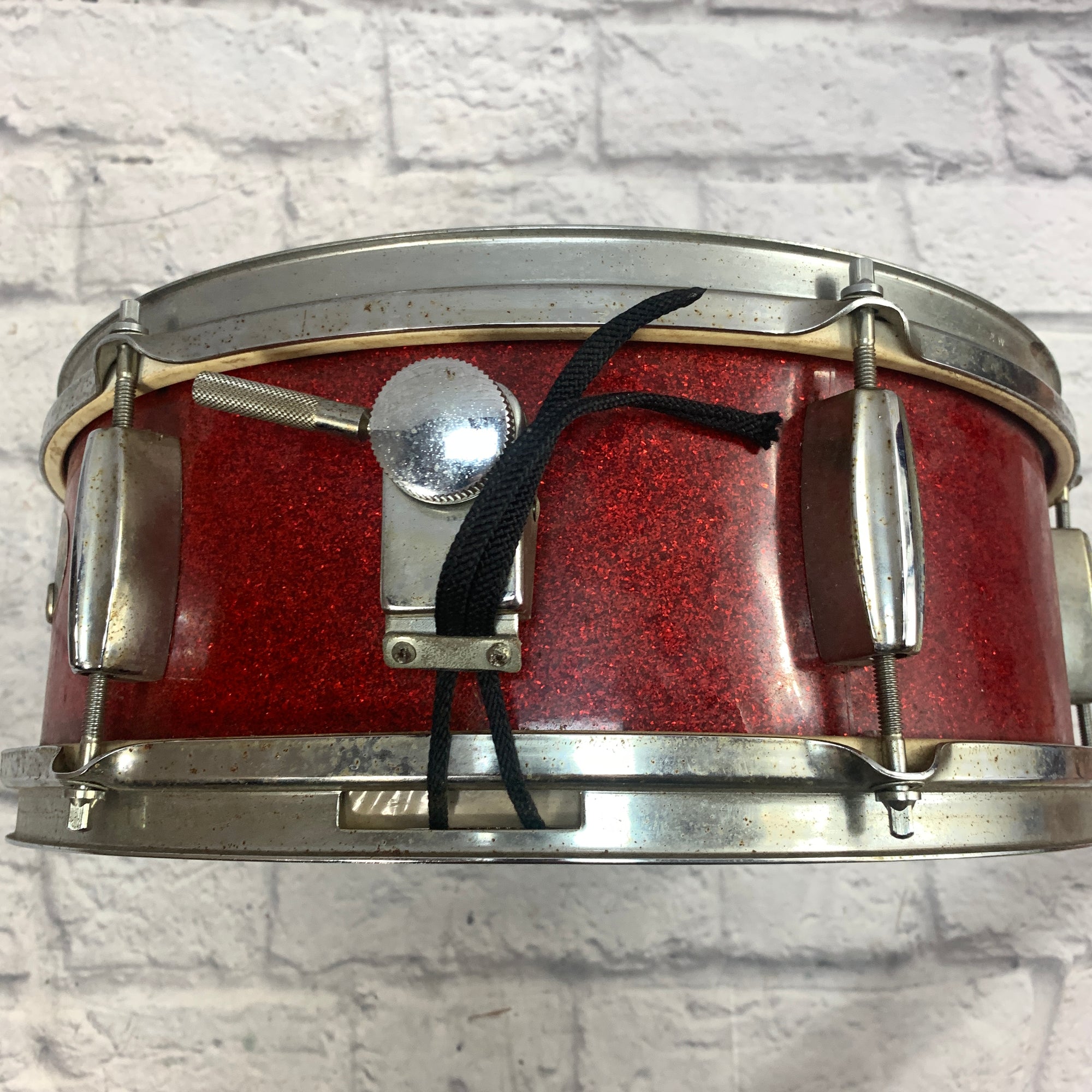 Vintage Kingston Snare Drum Red Sparkle 14
