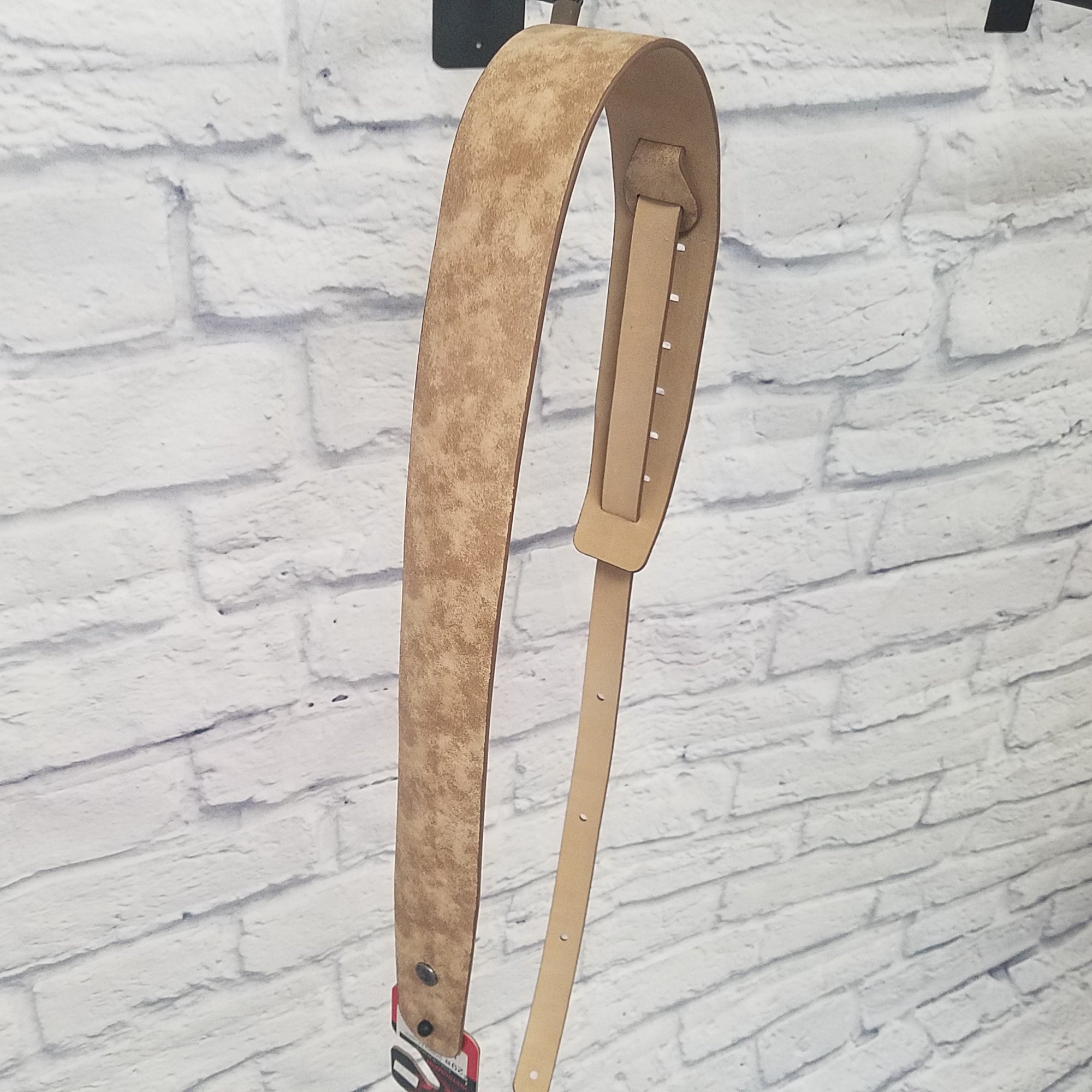 D'Addario 2.5 Leather Guitar Strap Tan