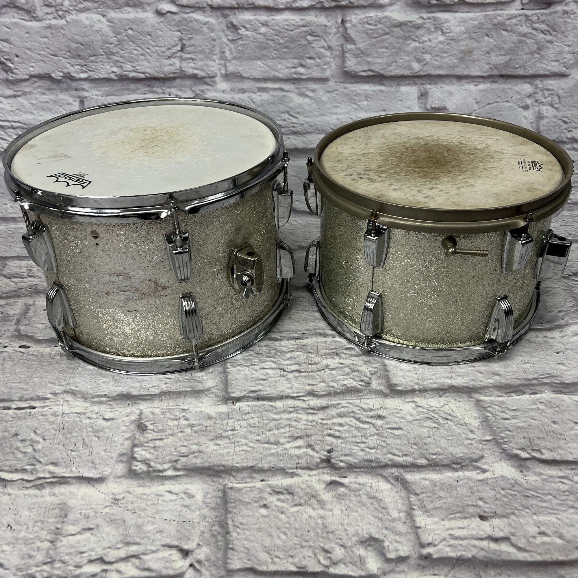 Ludwig Keystone Badge 12 13 16 22 - Silver Sparkle Players Grade 1960s Drum Kit
