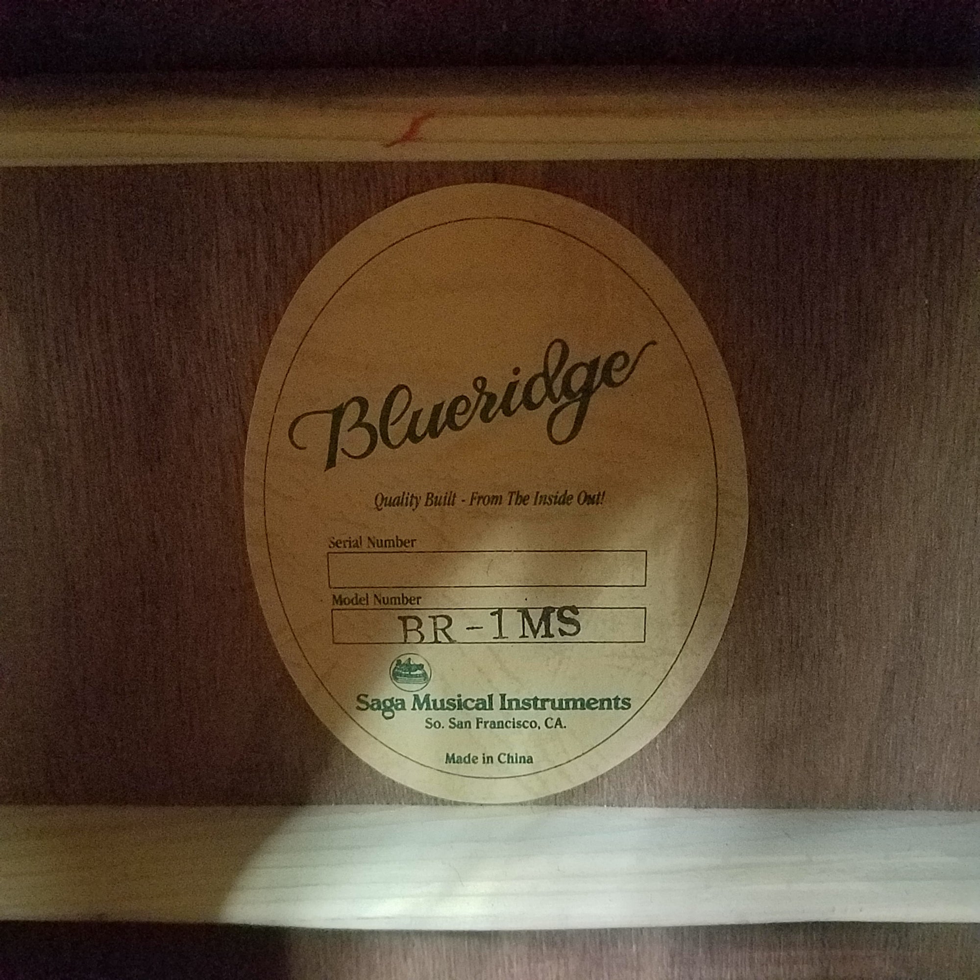 Blueridge BR-1MS Acoustic Guitar - New Old Stock Blueridge BR-1MS Acoustic Guitar - New Old Stock