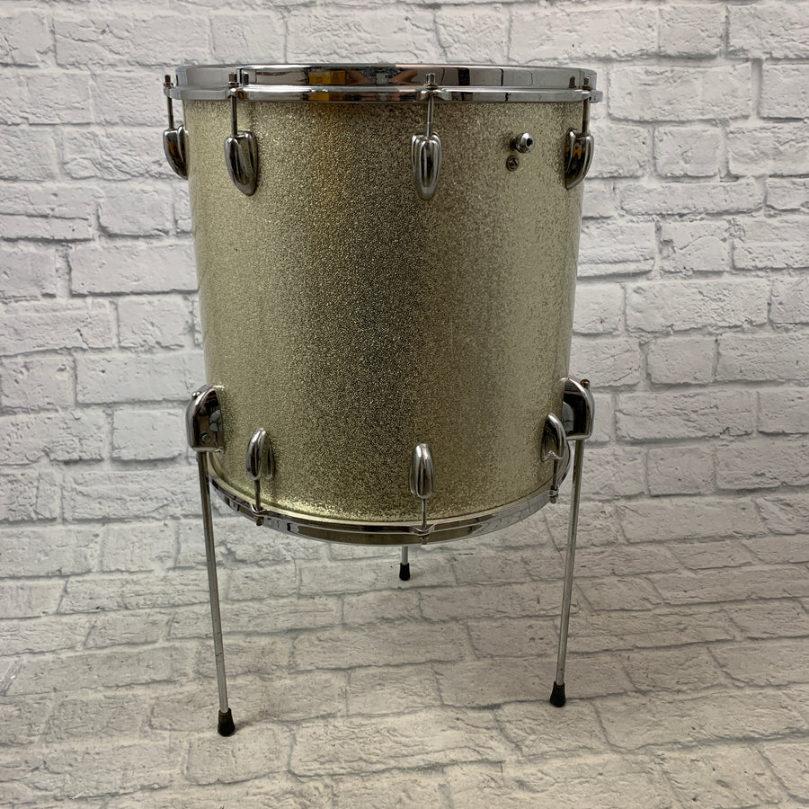 Slingerland 16" x 16" Floor Tom Silver Sparkle 1965