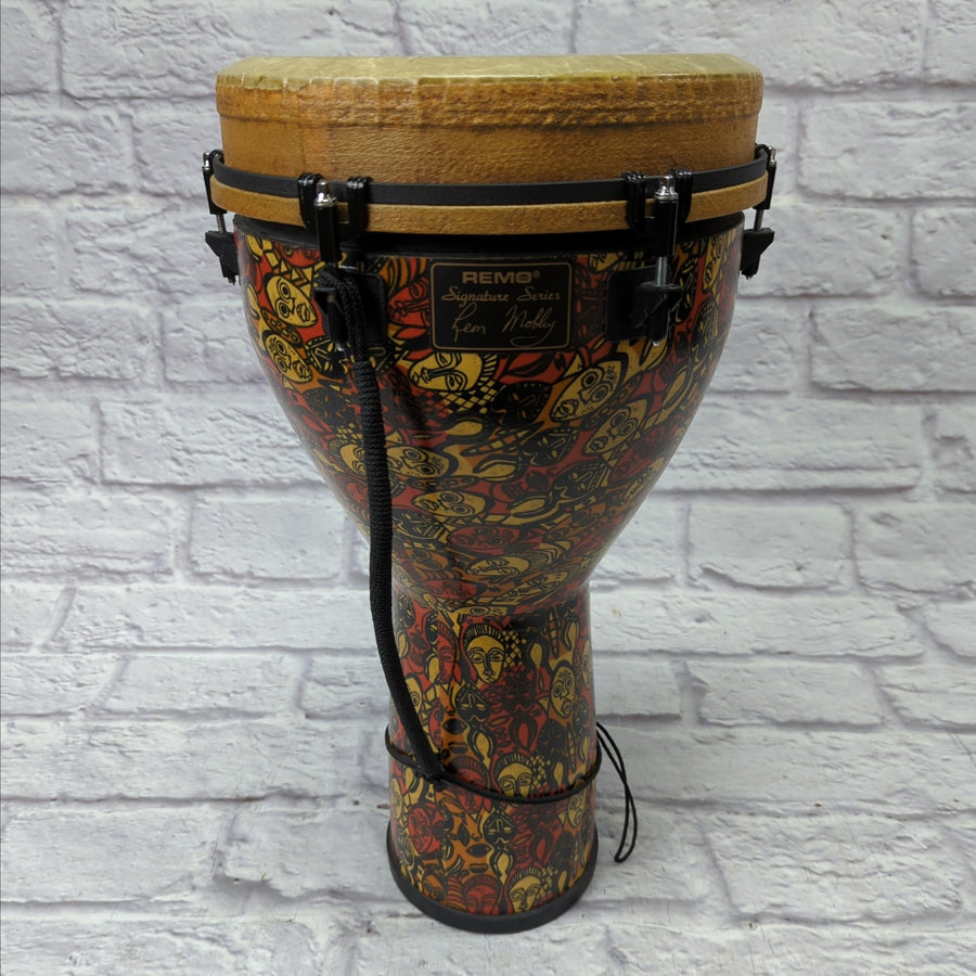 Remo Leon Mobley Signature Series Djembe w/ Kaces Gig Bag Case