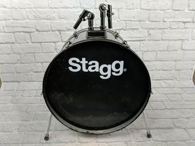 Stagg 5pc Drum Set with Cymbals and Hardware - Black