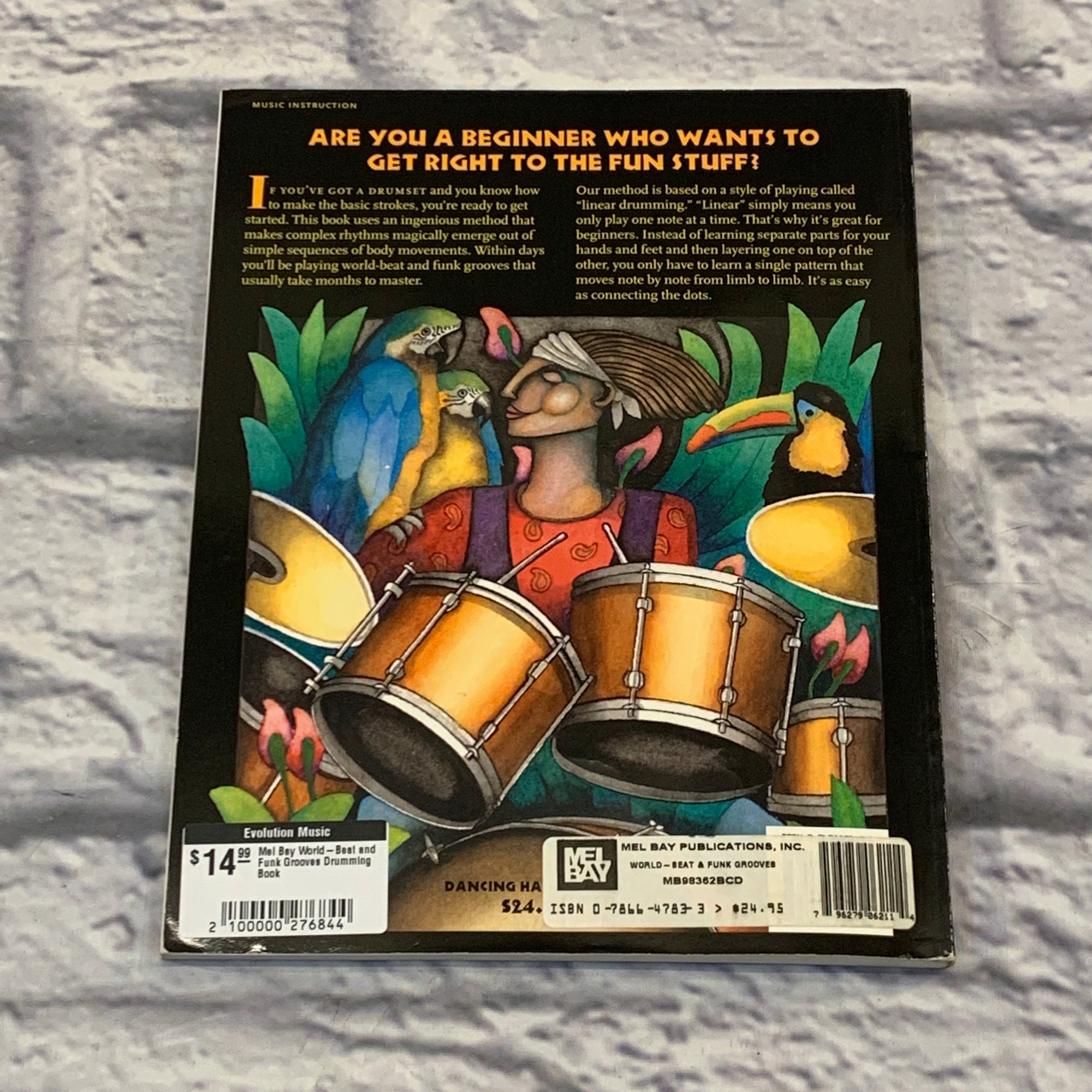 Mel Bay World-Beat and Funk Grooves Drumming Book