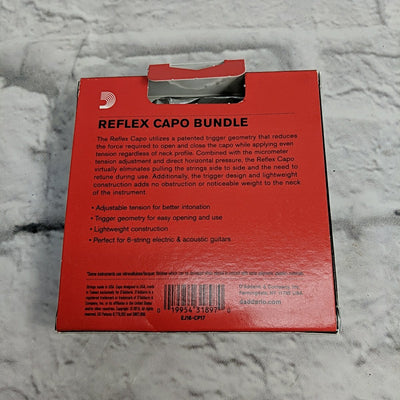 D'Addario Reflex Capo Bundle with 12-53 Phosphor Strings