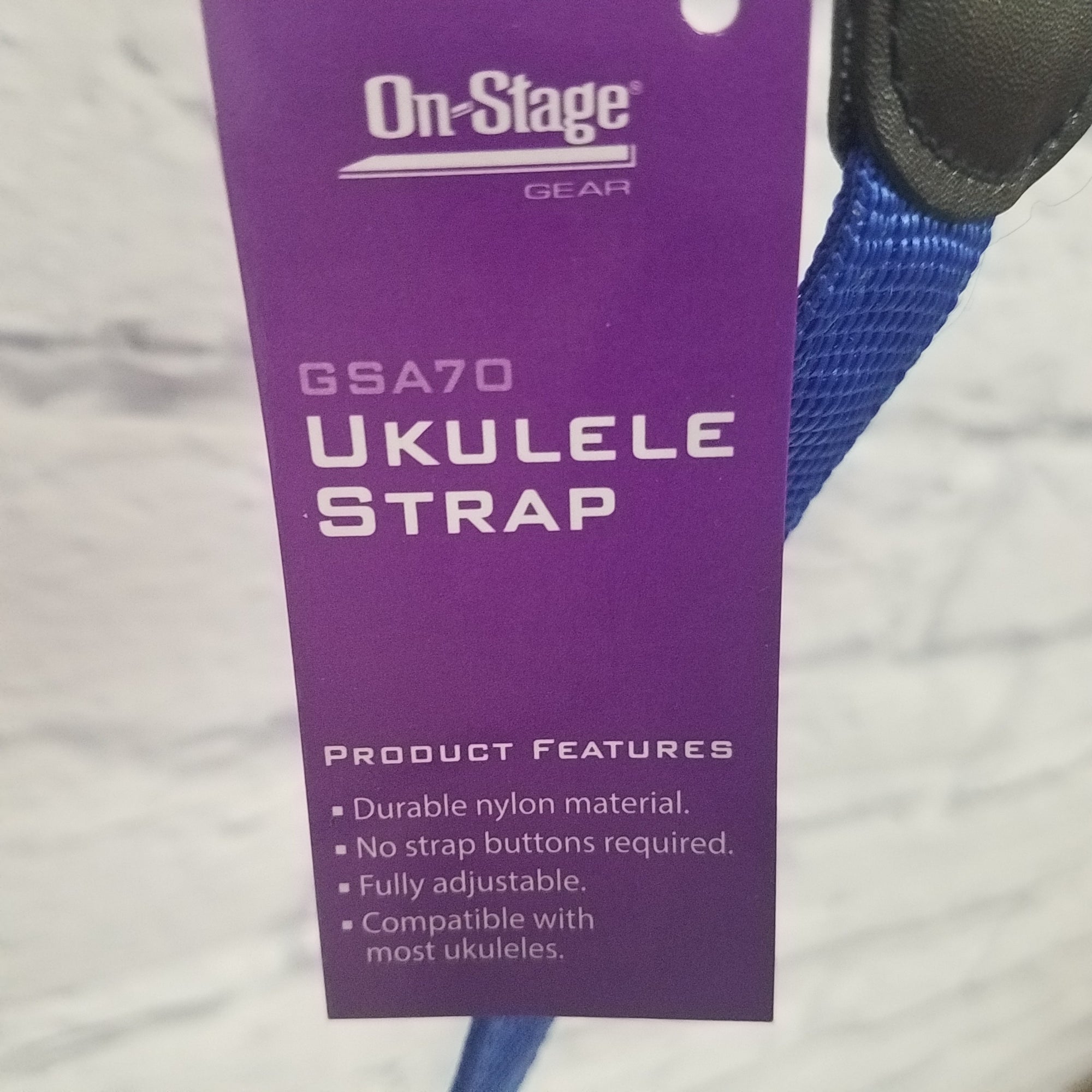 OnStage GSA70 Ukulele Strap Blue