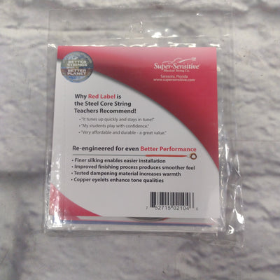 Super Sensitive Red Label Violin 1/2 Size Set Medium Gauge Strings