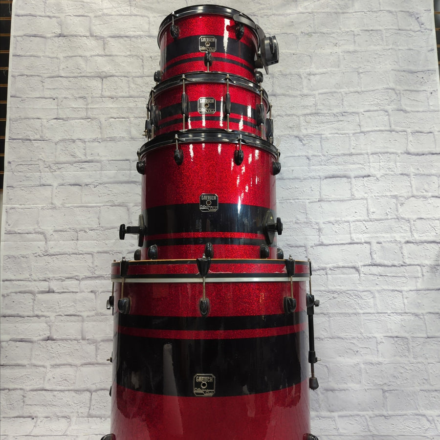 Gretsch Catalina Club Mod Drum Kit Red Sparkle Black Stripe