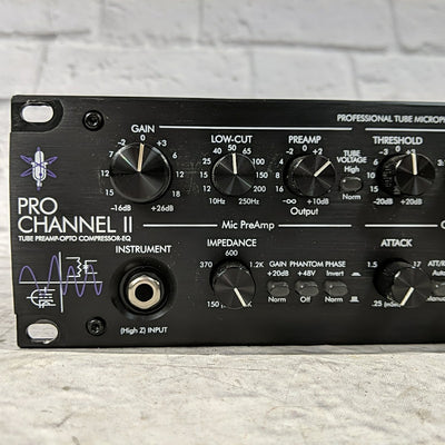 Art Pro Channel II - Tube Microphone Preamp DI Parametric Equalizer and Optical Compressor