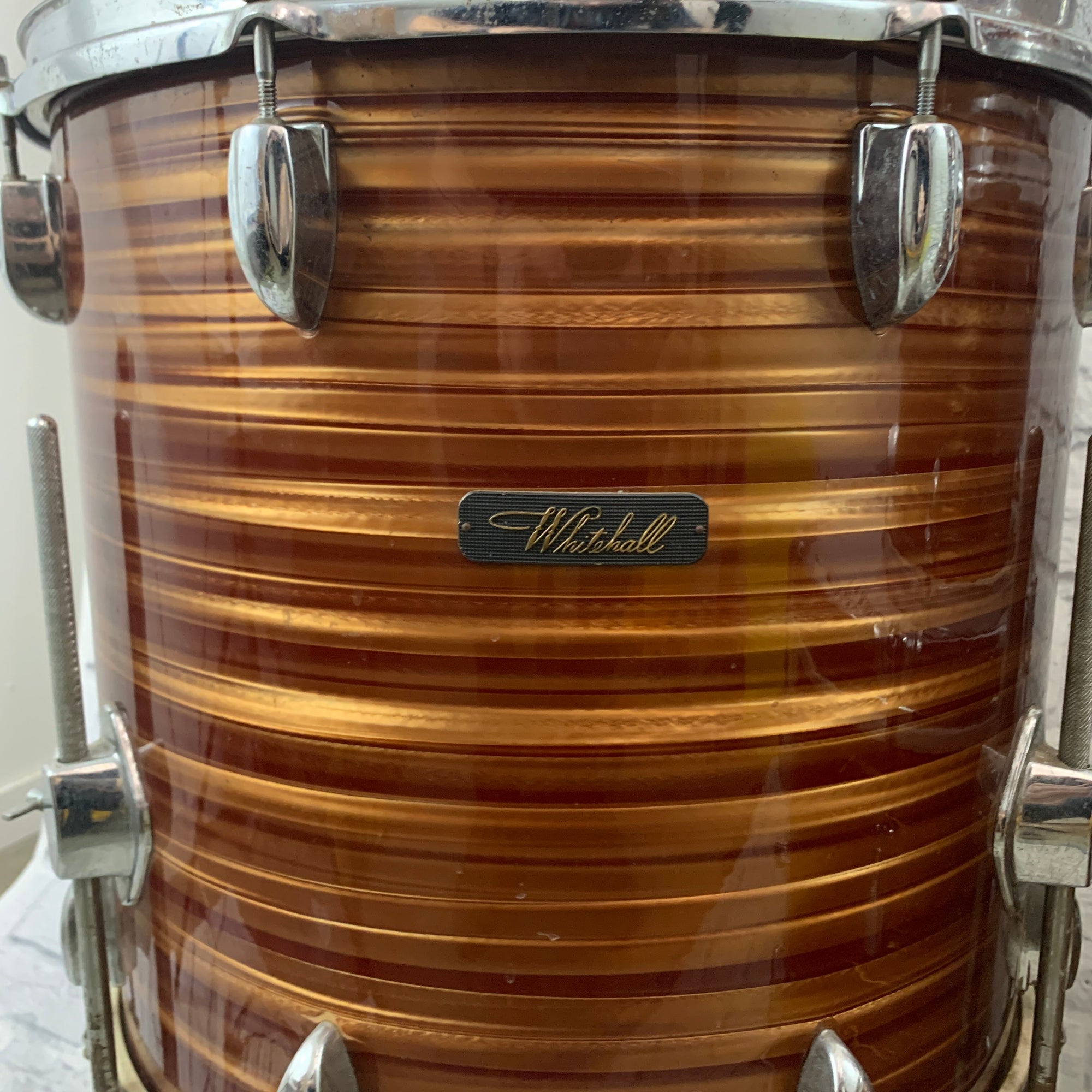 Vintage MIJ Whitehall 4pc Drum Kit Tigers Eye Wrap - 12/13/16/22