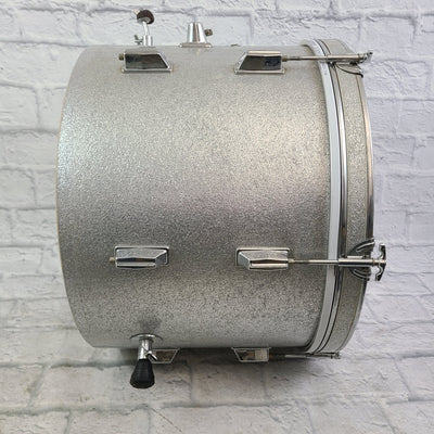 Kingston MIJ 20" Bass Drum - Silver Sparkle Wrap