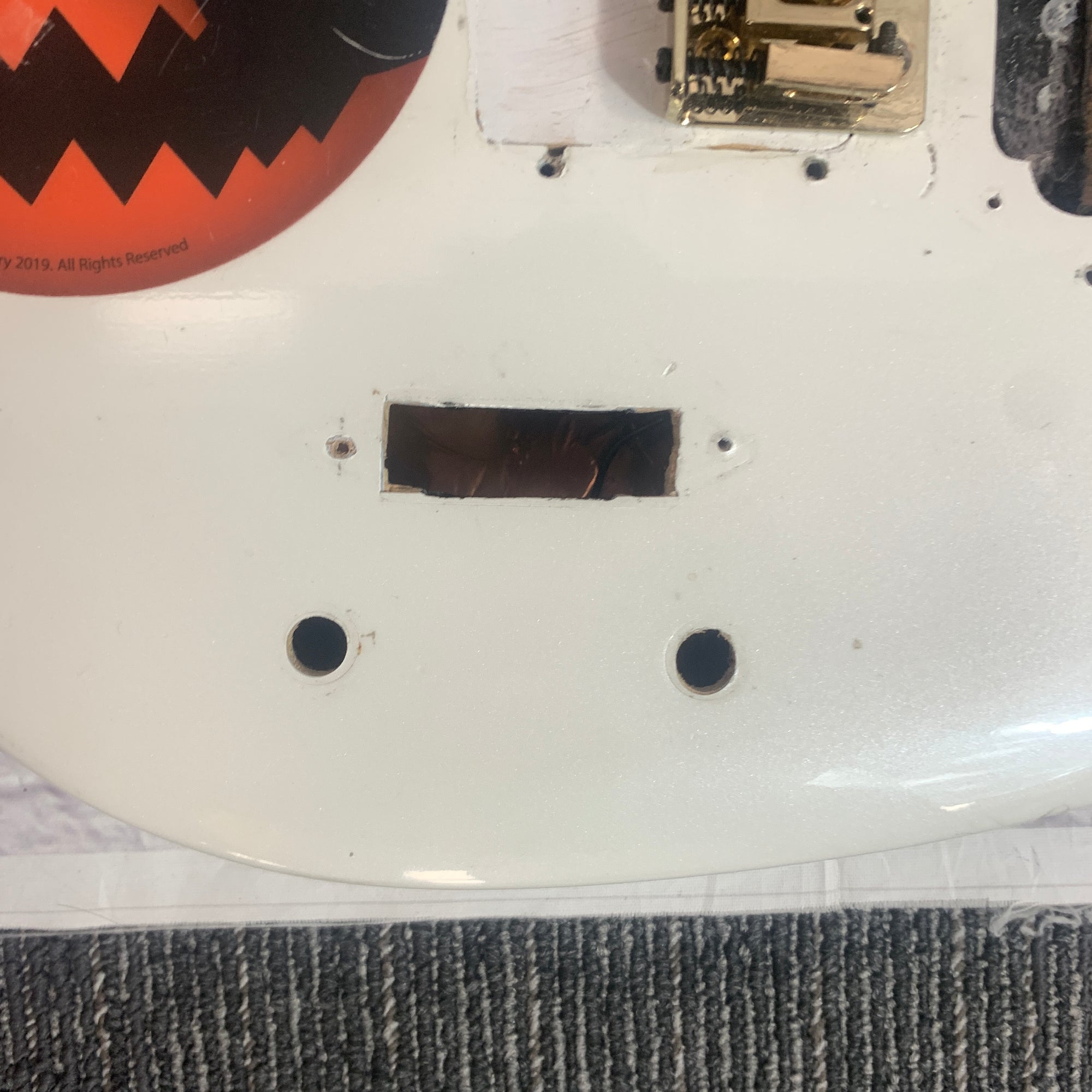 Unknown Teardrop Electric Guitar Body with Bridge