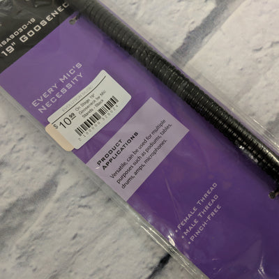 On Stage 19" Gooseneck for Mic Stands - Black