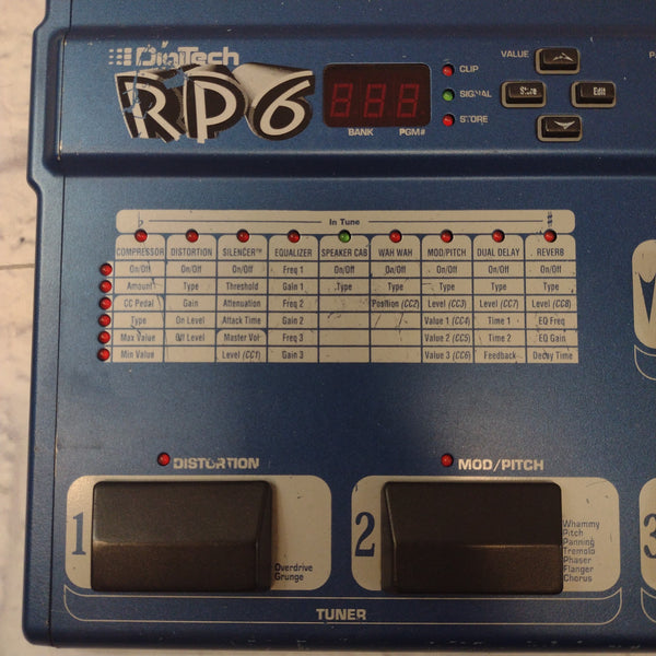 Digitech RP6 Multieffects Pedal Evolution Music